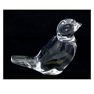 Vintage Villeroy & Boch Crystal Bird Figurine Paperweight Signed Germany